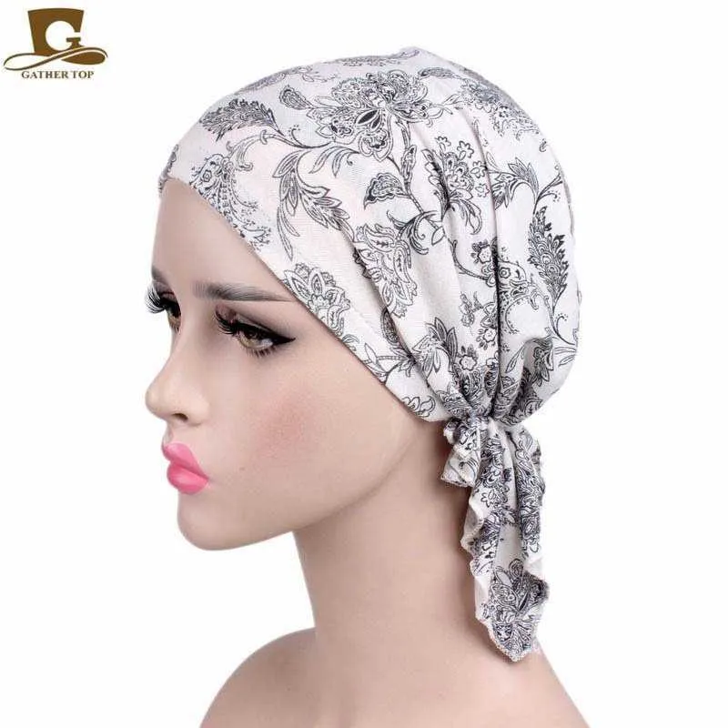 Risparmia alla grande su Turbani Dei Cappelli Da Chemio Bandani Musulmani  Per Donne Cappello Turbante Di Cotone Maestro, Stampa Floreale, Copricapo 