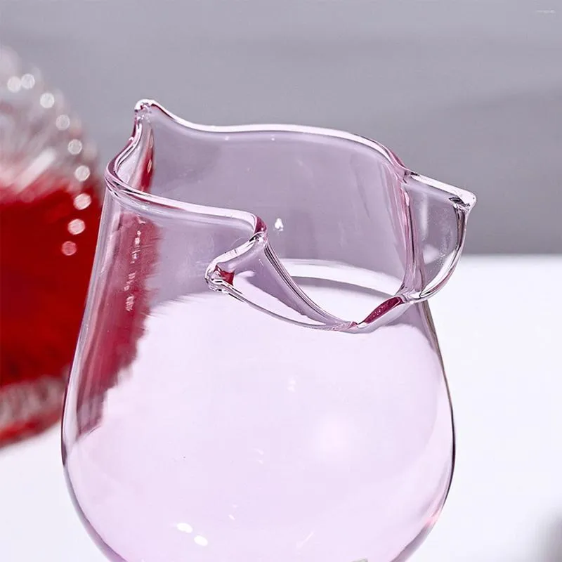 Rose-Shaped Red Wine Glasses 150/400ml Rose Shaped Red Wine Goblet Cocktail  Cup For Drinking Wine Glass Home Accessories