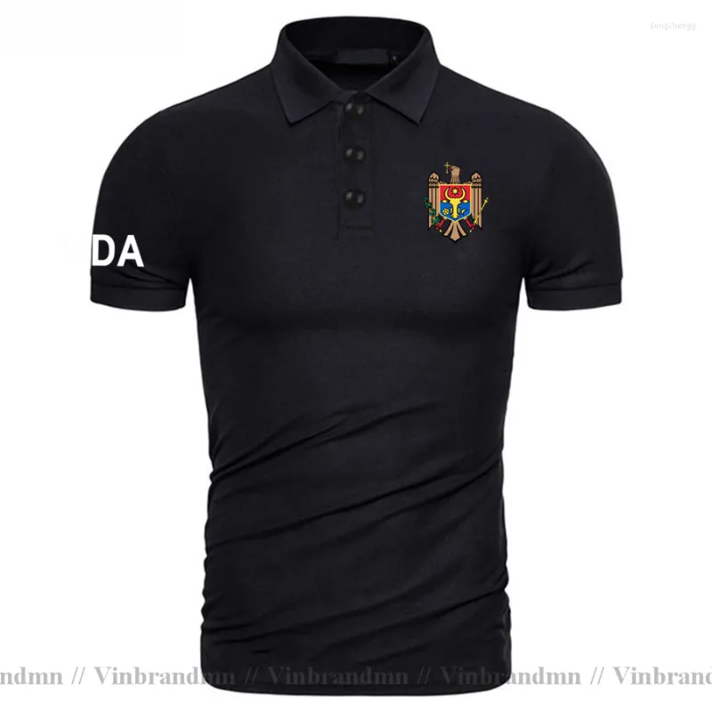 Мужские рубашки-поло Молдова Молдавский MDA MD Рубашки поло Мужчины с коротким рукавом Модный бренд Печатный для страны 2023 Хлопок Nation Team Flag Est