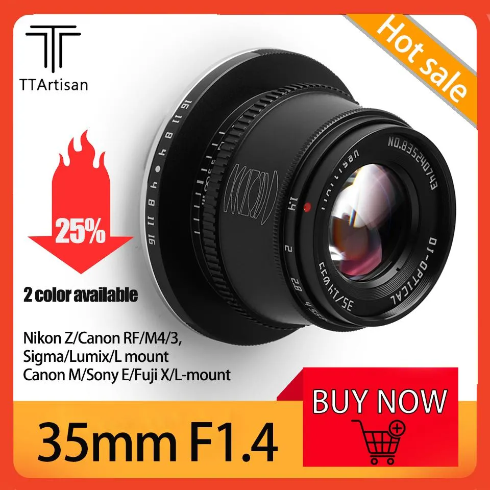 Accessories Ttartisan Apsc35mm F1.4 Lente Sony E Mount/Canon Rf/Fuji Fx