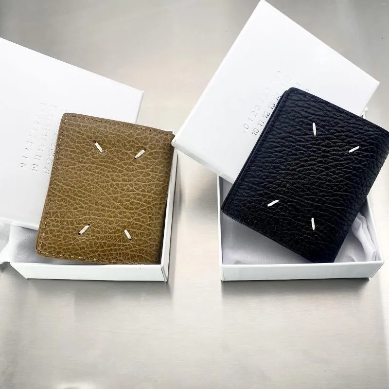 Jewelry Pouches Pyc 22ss Litchi Texture Cowhide Half Fold Wallet Short Logo Men And Women Personalized Fashion Leather Business Card Holder