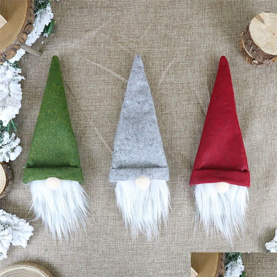 Aton D. Christmas Gnome Wine Bottle Covers, Classic Swedish Tomte Wine Bottle Toppers For Home - View #4
