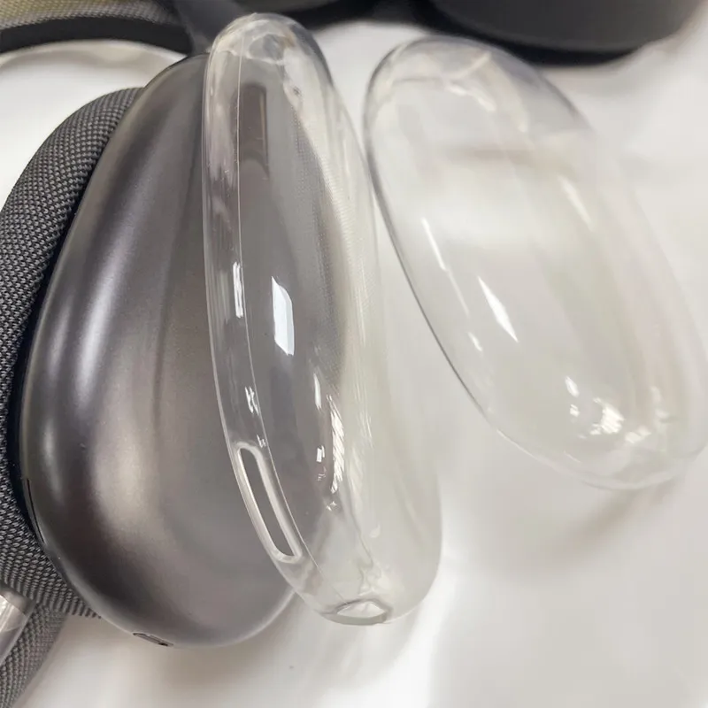 Capa transparente para air pods max air pods pro 2 3 2ª geração, fone de ouvido à prova de choque, acessórios, capa protetora sólida à prova d'água para fones de ouvido