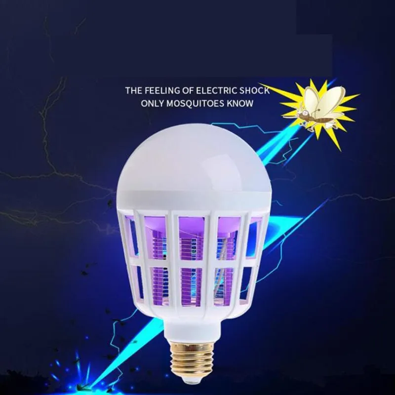 LED moustique tueur ampoule 20W AC 220V E27 prise éclairage domestique insecte piège ampoule bébé dormir veilleuse intérieur extérieur