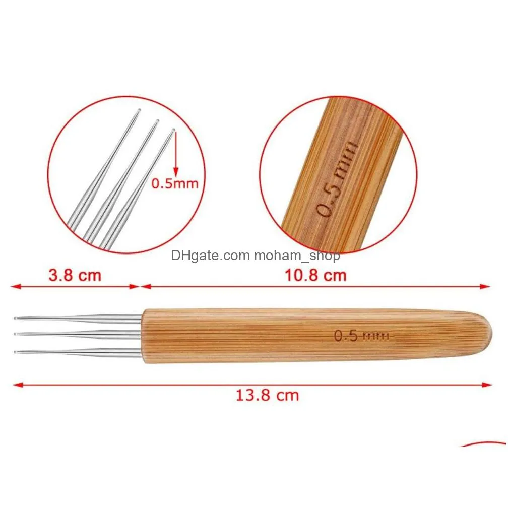 Dreadlock Crochet Hook Set For Hair Tool Braid Craft 0.5mm To 0.,75mm  Needles Jp Drop Delivery Home Garden Texti DHXOR From Moham_shop, $2.01