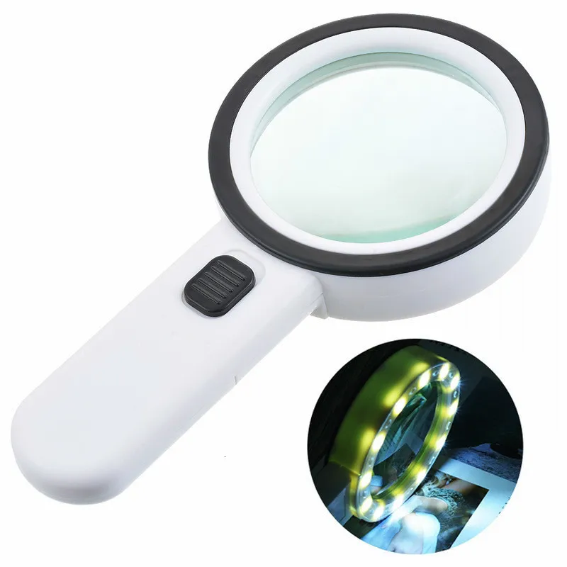 Lente Testa fascia Magnifier Occhiali lente di ingrandimento 10X con la luce  del LED
