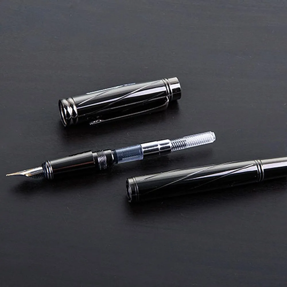 Pennor 10st Luxury 0,5 mm NIB Ink Fountain Pen Högkvalitativ företagsskrivning Signering Calligraphy Pens Present Office Stationery Supplies