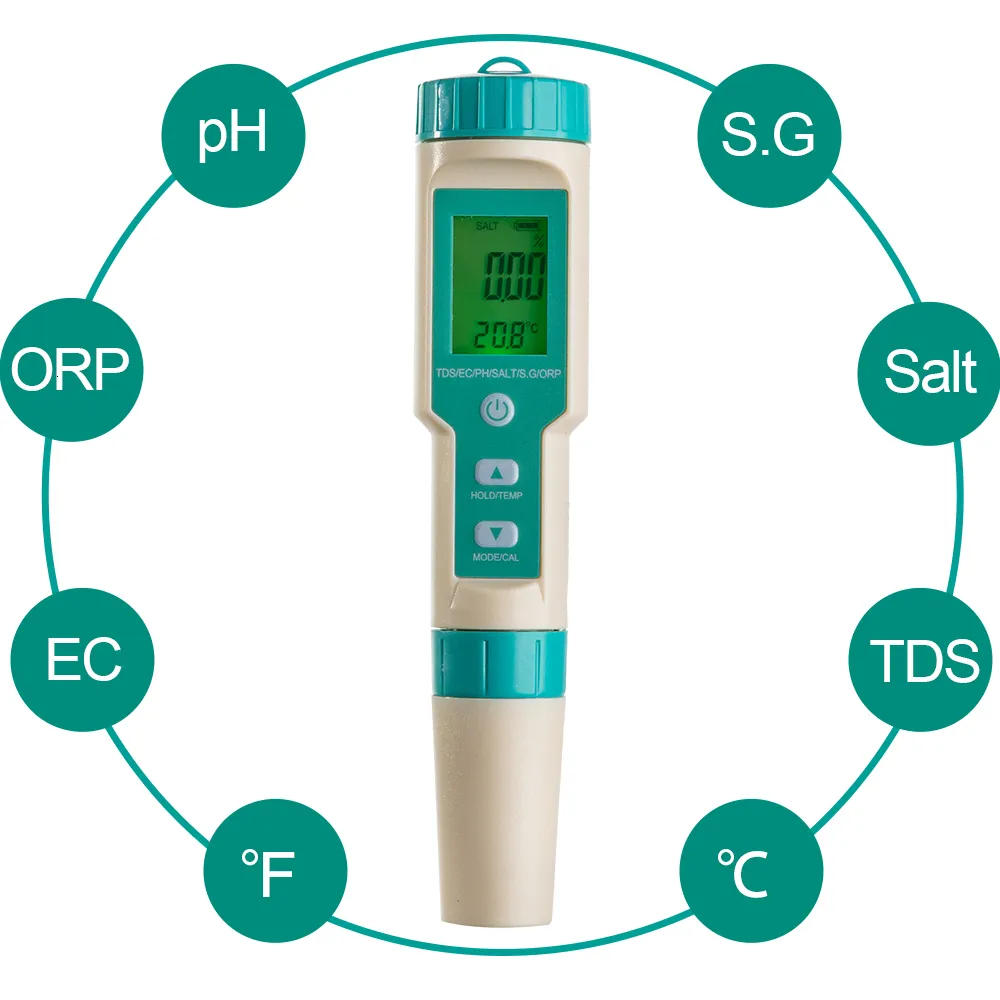 2 ensembles 3 en 1 tds ec testeur de température stylo multifonctionnel  numérique testeur de qualité de l'eau pour la pureté de l'eau temp ppm  testeur