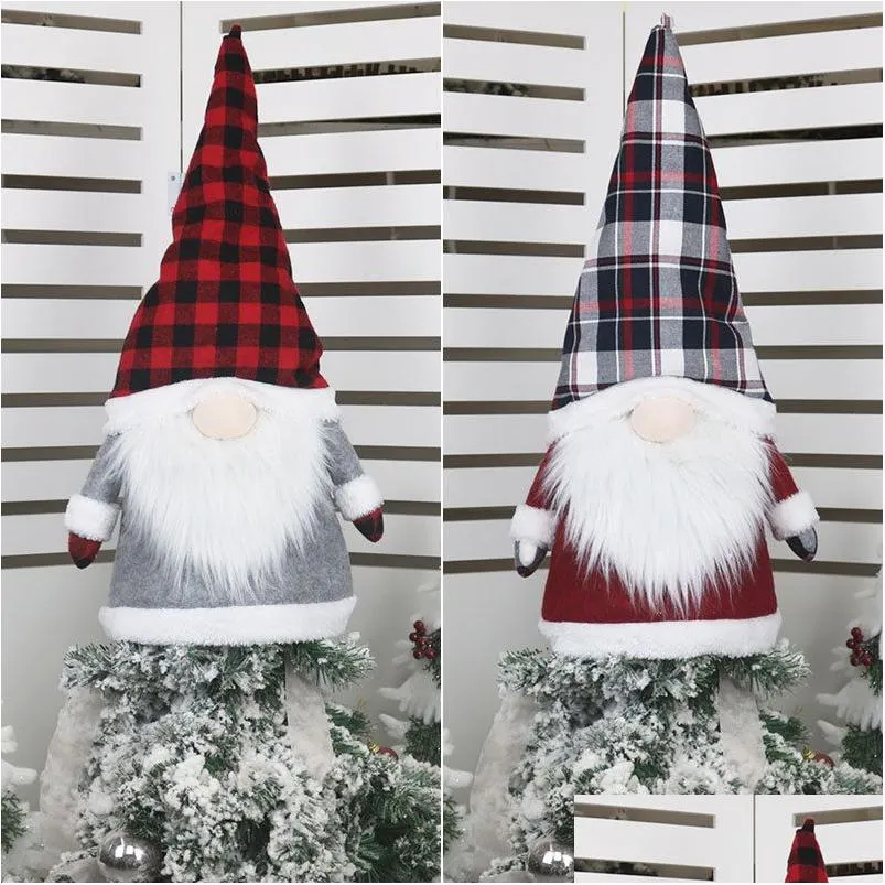 Juldekorationer stora gnome trädtopperprydnader 25 tum Santa NoSes Plush Scandinavian JK2008XB Drop Delivery Home Garden F Dhzyi