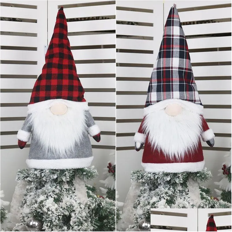 Decorações de Natal Grandes Enfeites de Topper de Árvore Gnomo 25 Polegada Papai Noel Gnomos de Pelúcia Escandinavo Jk2008Xb Drop Delivery Home Garden F Dhzyi