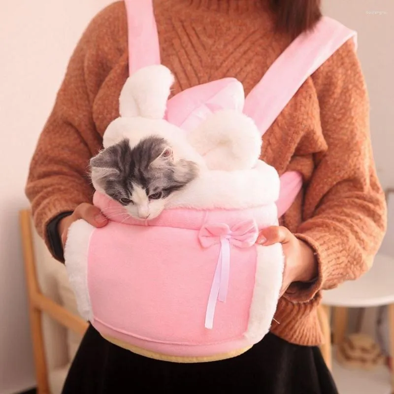 Cat Beds Outdoor Travel Plush Accessories Winter Pets Transportation Pet Carrier Bag Dogs Backpack Cage Bags