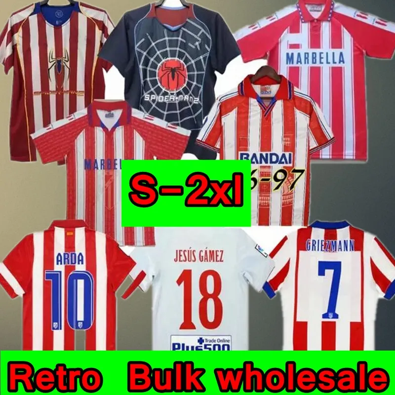 Retro 2004 2005 Atletico Madrid Soccer Jerseys #9 F.Torres 1994 95 96 97 2013 14 15 Caminero Griezmann Gabi Home Vintage Classic Football Shirt Topps 888