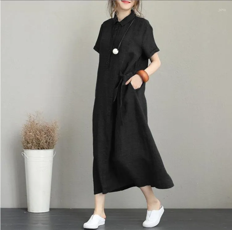 Plus Size Cotton Linen Casual Dress Womens 3XL 5XL... From Join3, $18.24 In  Bulk | DHgate.Com