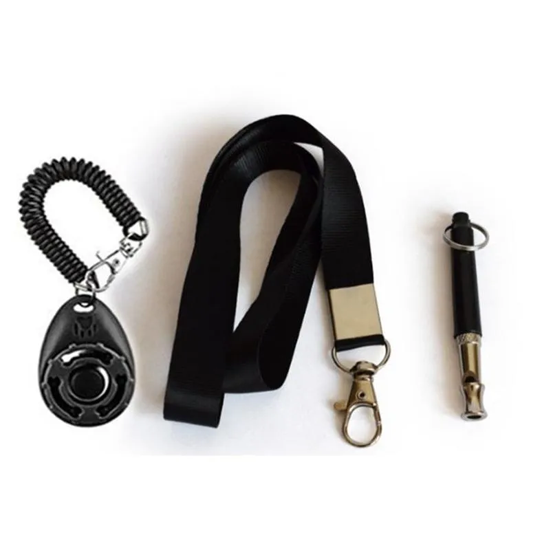 Apito de obediência para treinamento de cães com kit clicker Passo ajustável Trasonic Lanyard para Pet Recall Controle silencioso Jk2012Xb Drop Deli Dhc4M