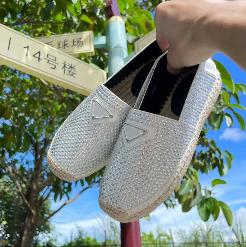 Luxury Leather Espadrilles For Women Designer Casual Beach