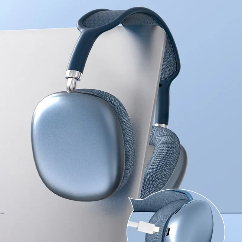 P9max Headset Wireless fungerar med Apple Air Mas Bluetooth -hörlurar