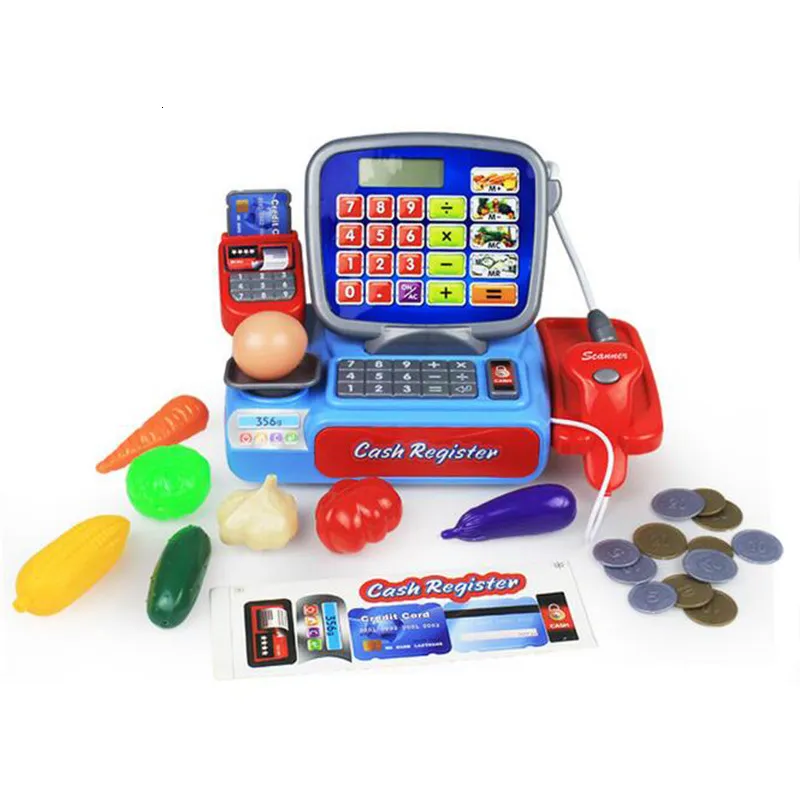 Kitchens Play Food Supermarket Mini Shop Shopping Grocer Minimarket Till Register Cashier Simulation Furniture Checkout Pretend Play House Toy 230628