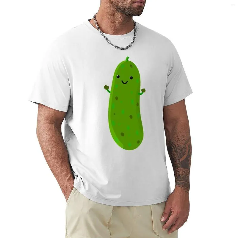 Canottiere da uomo Cute Happy Pickle Cartoon Illustrazione T-Shirt Taglie forti Abiti vintage Felpe da uomo