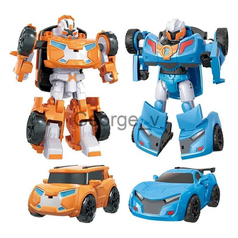 Minifig Mini Tobot Transformação Robot Toys Korea Cartoon Brothers Anime Tobot Deformação Carro Avião Brinquedos para Crianças Presente J230629