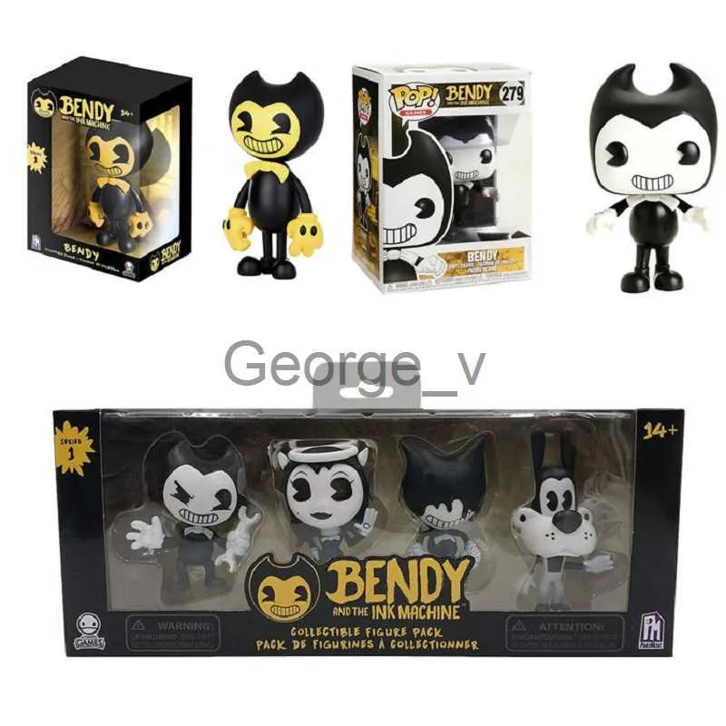 Minifig Brand new anime blind box Bendy and The Ink Machine game doll action doll children's series Bendy PVC toy set J230629