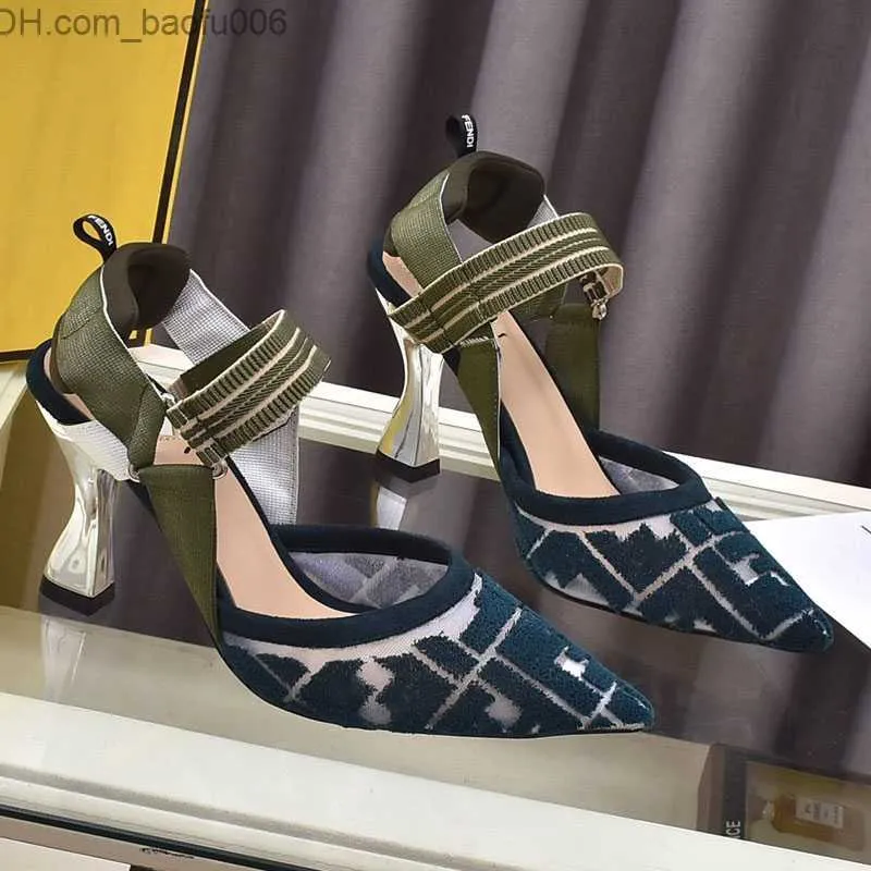 Sandaler Designer High Heel Summer Sandals Mesh Pretty Party Fashion Dress Women's Shoes Career Essentials Z230629