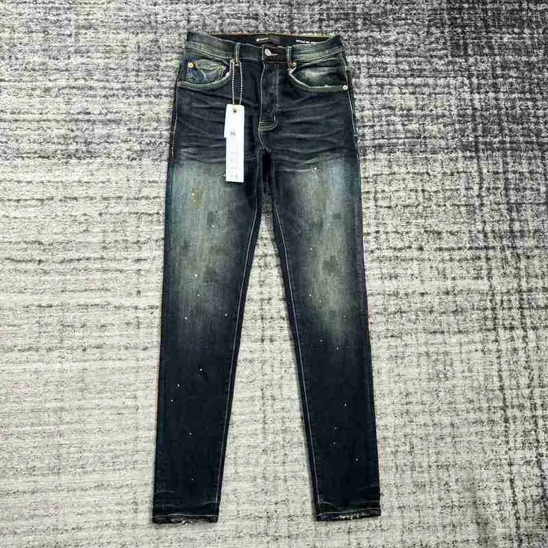 Jeans da uomo firmati PU10Uomo europeo Jean Hombre Lettera Stella Uomo Ricamo Patchwork strappato per pantaloni da motociclista di marca di tendenza Mens