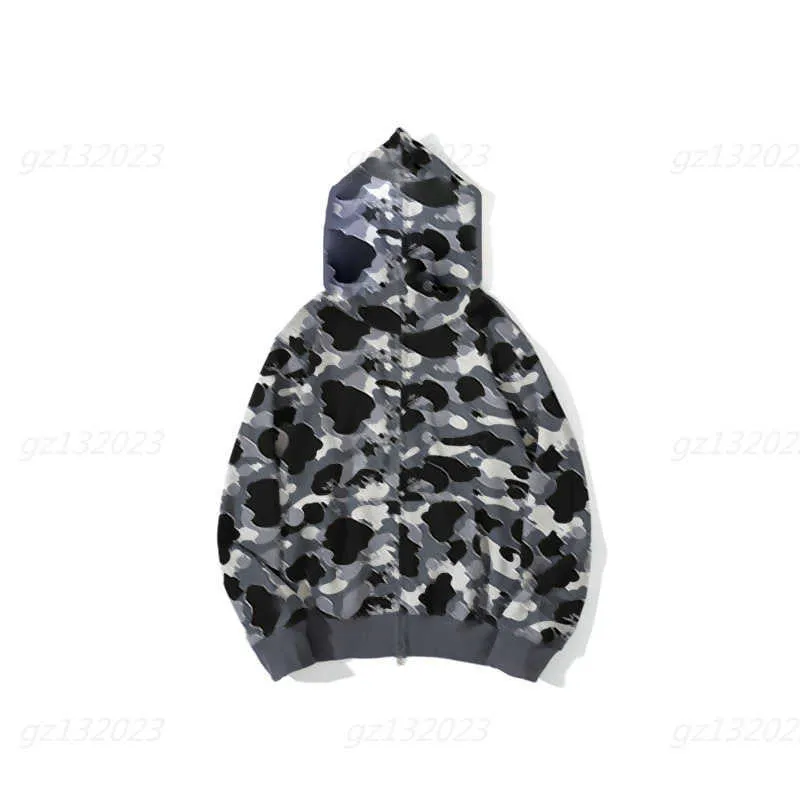 Camouflage Stars Zip Up Hoodie For Couples Designer Autumn