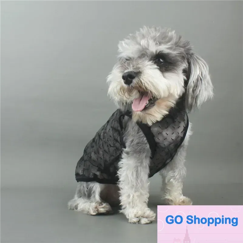 Vestuário para cães Black Mash Cool Dog Colete Completo Clássico Letra Moda Cachorrinho Coletes Verão Ao Ar Livre Bichon Schneider Vestuário Qualidade Superior