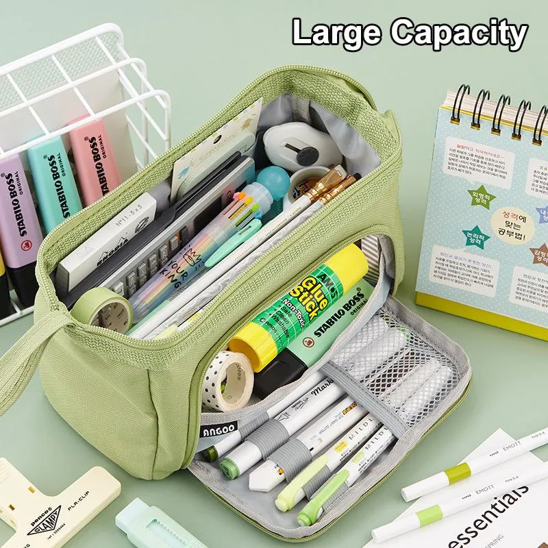 Väskor Pencilfodral stor kapacitet Penna Case School Organizer Big Pencil Pouch for School Office School School Student Teen Kids