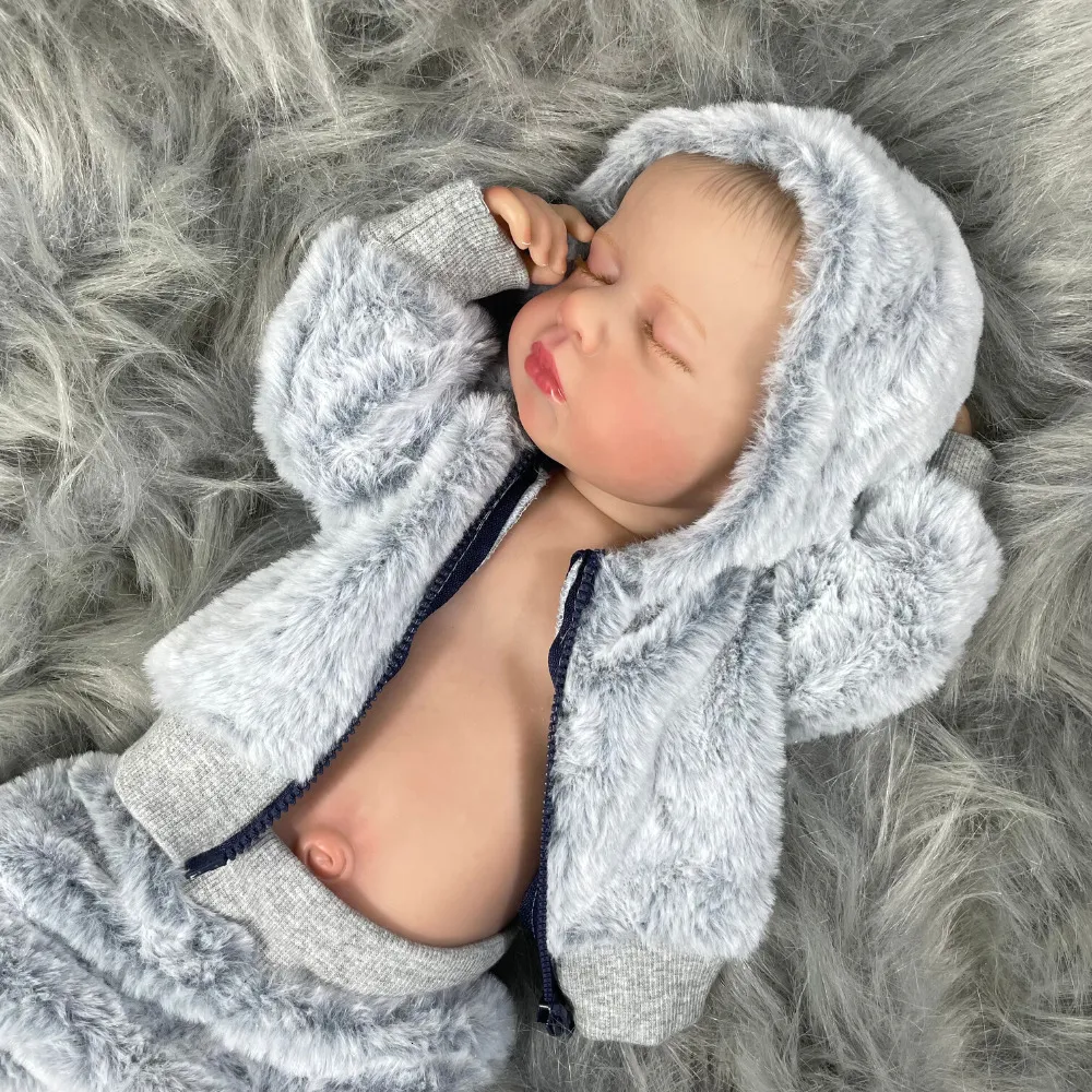 Pinky Reborn Poupée Reborn 19 Pouces 48 cm Réaliste Bebe Silicone Vinyle Souple Lifelike Mignon Nouveau-né Reborn Baby Dolls Jouets