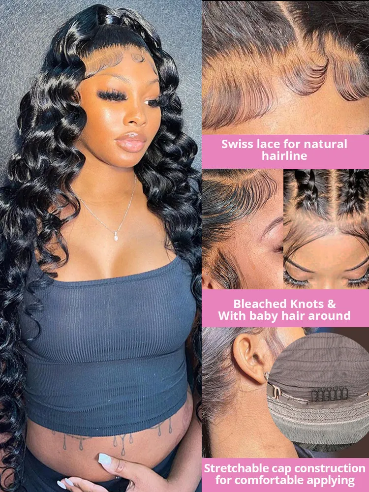 13x4 Lace Front Human Hair Wigs Brazilian Body Wave Lace Front Wig 13x6 HD  Lace Frontal Wigs For Women Human Hair Closure Wig