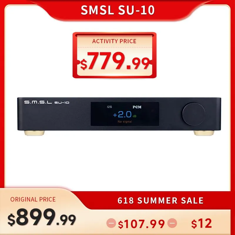 Connectors SMSL SU10 MQA Decoder Support MQACD Dual ES9038pro Hires Audio DAC 32bit/768KHz DSD512 Unterstützung LDAC, APTX/HD, SBC, AAC SU10 DAC