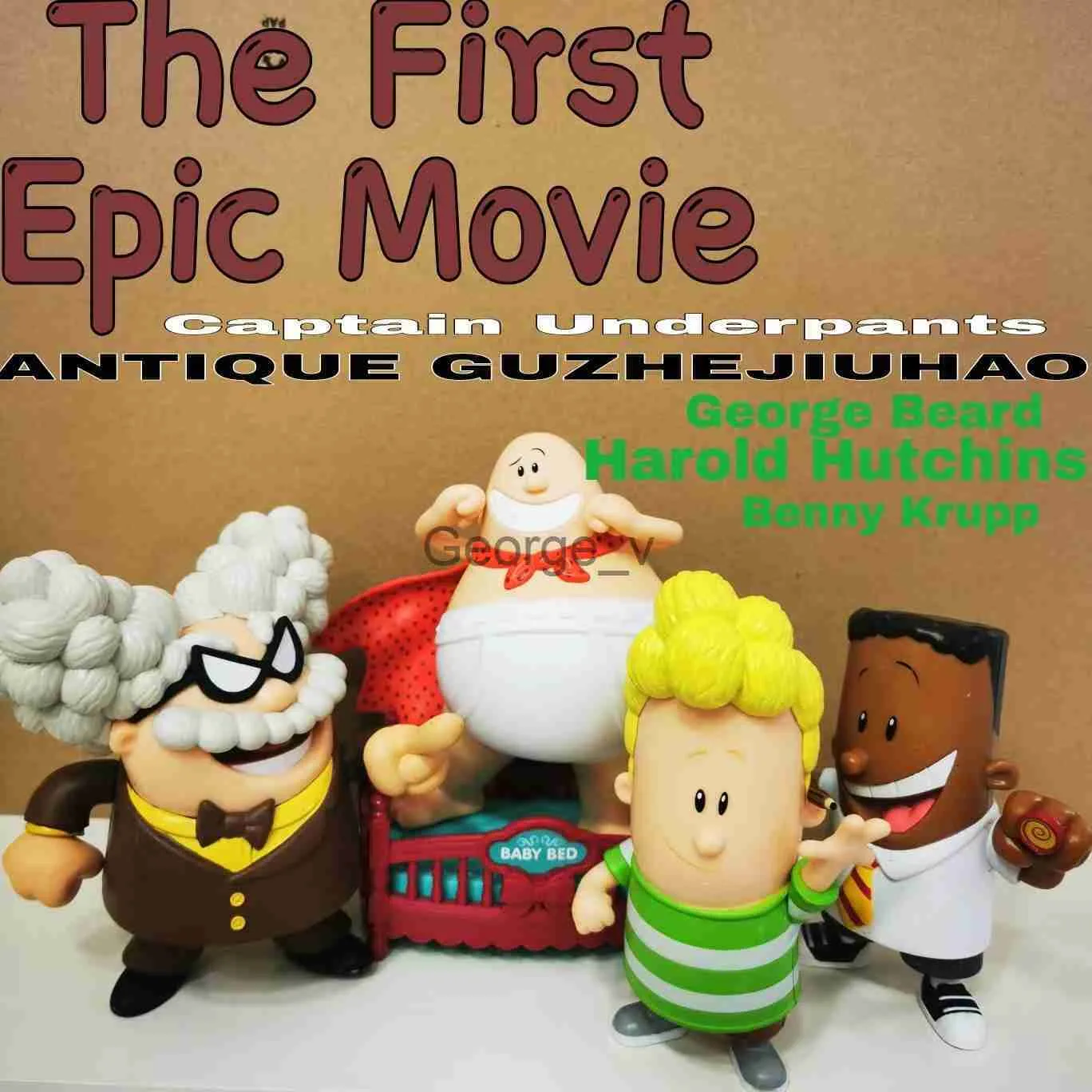 Minifig Film Captain Underpants Benny Krupp George Beard Harold Hutchins Professor Poopypants Melvin Sneedly Edith Actie Speelgoed Kinderen Speelgoed J230629