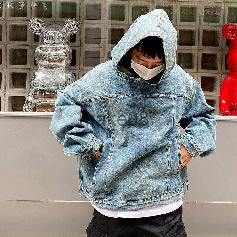 High End Vintage Oversize Hoodie Mens Jacket Streetwear Casual Y2K
