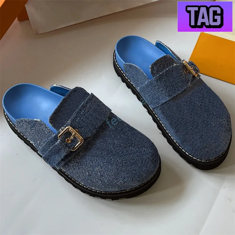 Blue Denim Slippers Pointed Toe Outdoor Slides 2023 Mules Slip On Flats  Simple Shoes Designer Zapatos De Mujer Indoor Summer - Women's Slippers -  AliExpress