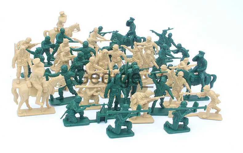 Minifig 5 cm Corps Militaire Model Soldaat Man Oorlog Paard Wereldoorlog II Soldaat Schurk Pop Oorlog Jongen Speelgoed J230629