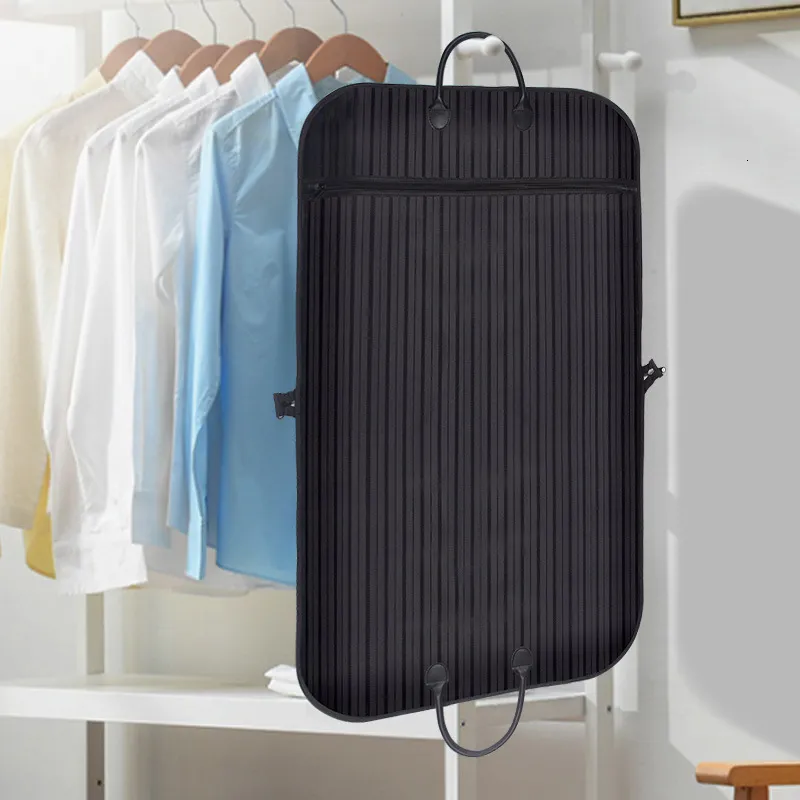 2 Borse Porta Abiti Da Viaggio In Tessuto Non Tessuto - Trasparenti, Antipolvere, 152x60x10 Cm, Grigio Chiaro, Per Costumi E Giacche - 3
