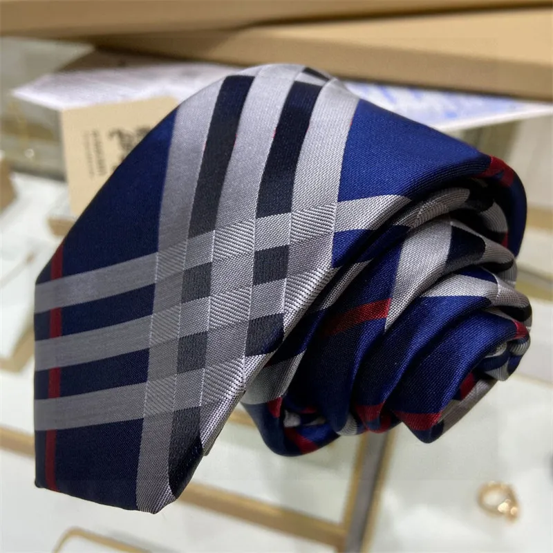 Mens Business Ties Designer Silk Neck Tie Classic Woven Handmade slips Män