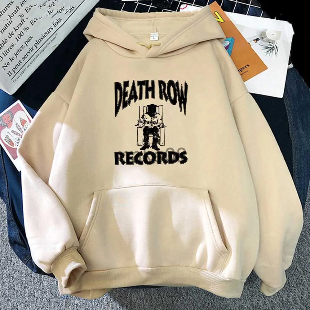 남성 후드 티 스웨터 DEATH ROW RECORDS 까마귀 남성 고품질 미적 스웨터 빈티지 힙합 하라주쿠 Streetwear Hombre Kpop 고딕 까마귀 J230629