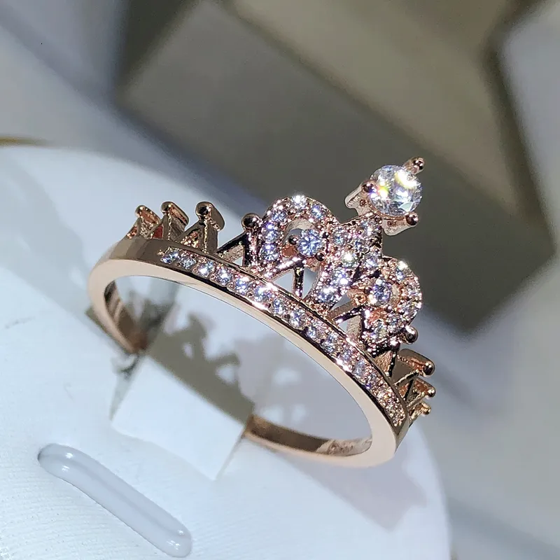 Buy Gold Crown Crystal Ring, Open Adjustable Princess Ring, Princess Crown  Engagement Ring, Dream Wedding Jewelry, Valentine Day Gifts for Wife Online  in India - Etsy