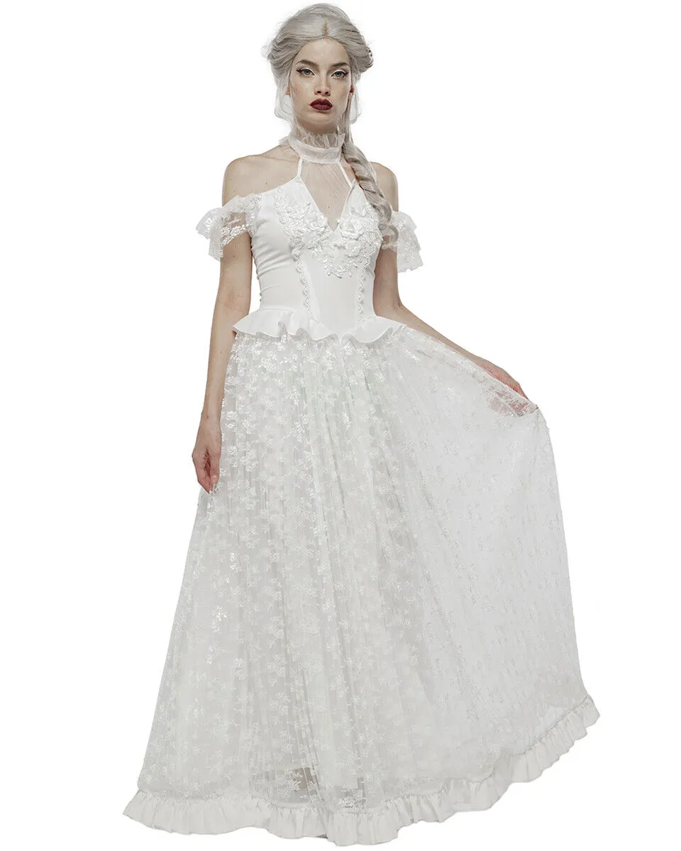 Victorian Gothic Fairy jessica biel wedding dress with Punk Rave Lace and Corset - 2023 Victorian Medival Boho Bridal Gown for Bohemian Civil Country