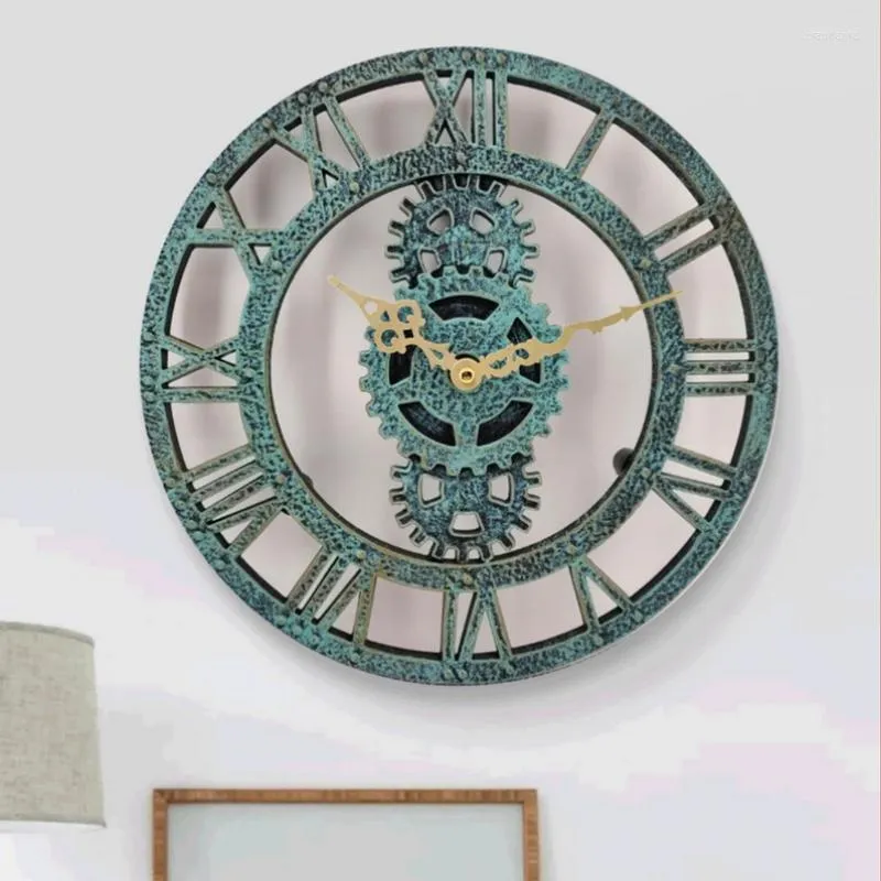 Vintage Nordic Resin Wall Clocks Homesense 12 Inch Outdoor Waterproof