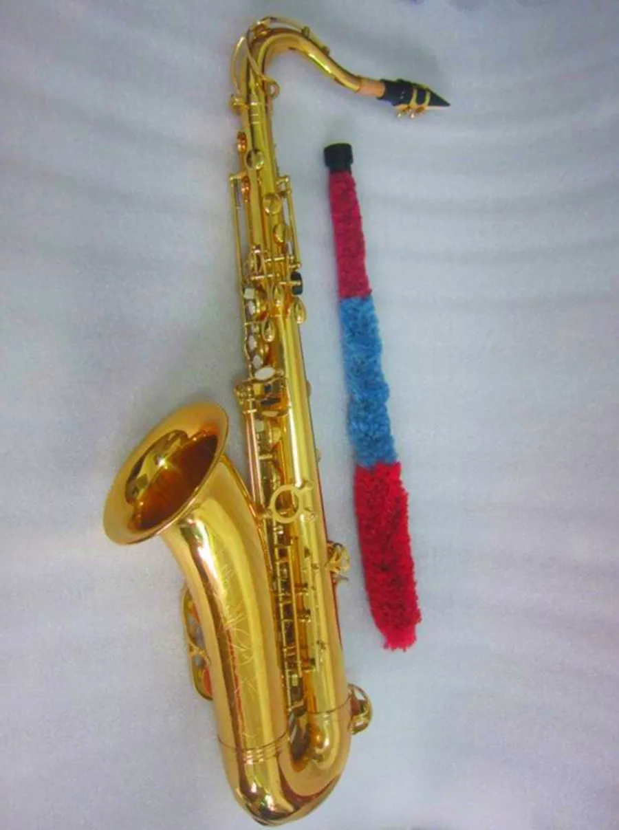Ny BB Tenor Saxophone T-902 Professionell Spela musikinstrument Elektrofores Guld Tenor Sax med fallstillbehör