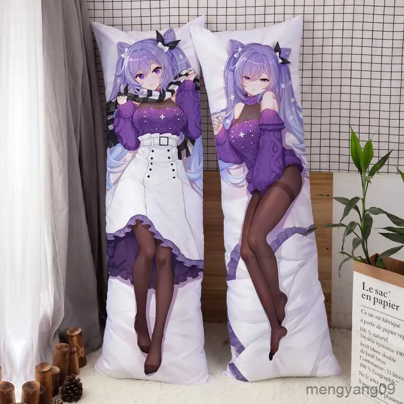 Coussin/décoratif Anime jeu couverture Keqing étreinte corps Impact Sexy fille 180X60 R230629