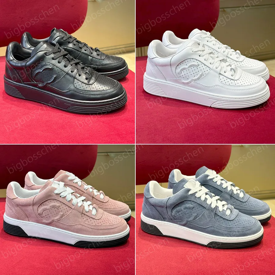 Luxe merk sneakers designer casual schoenen dames Tennisschoenen met veters Zilver goud roze grijs laag platform skateboard outdoor loopschoenen 35-41 met doos