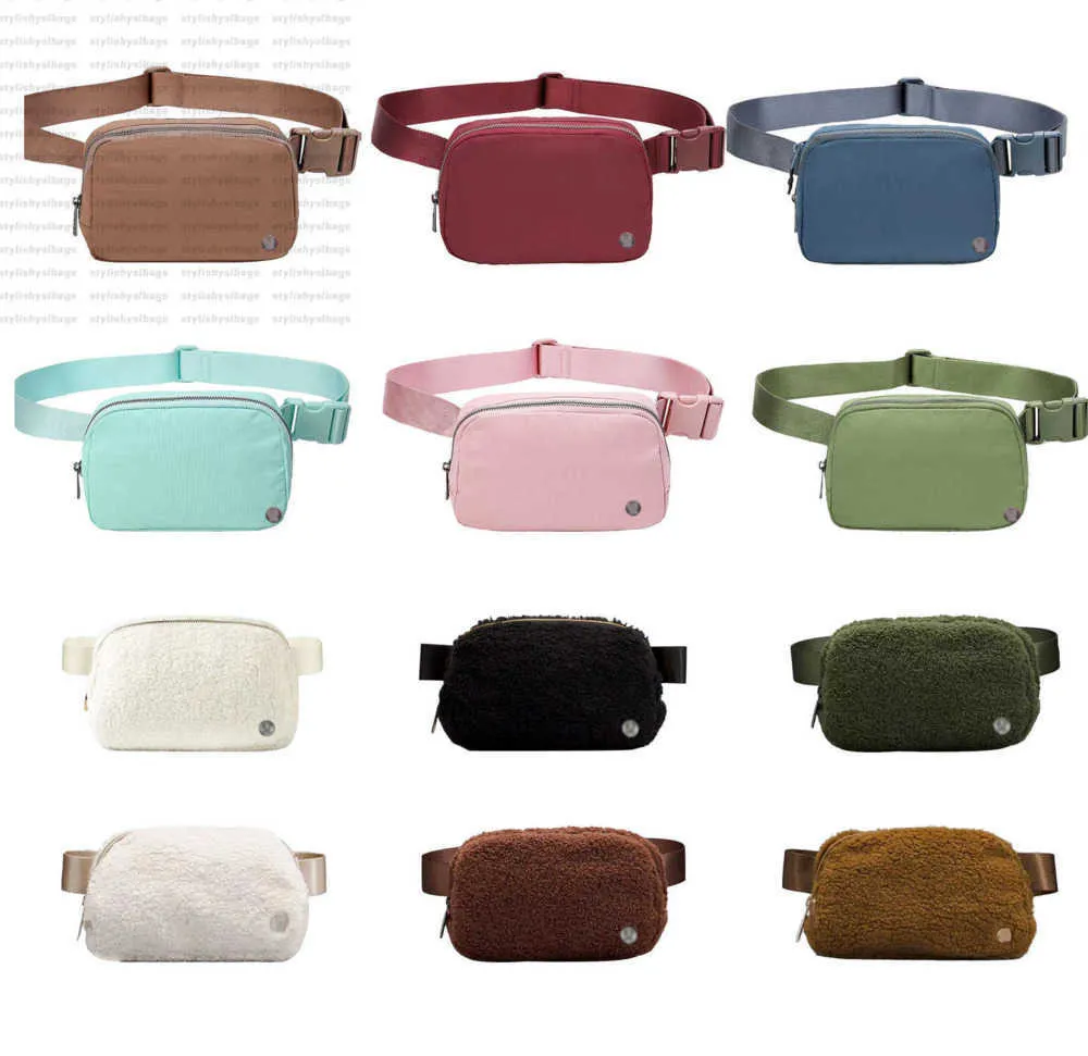 Waistpacks mulheres bum lulu em todos os lugares bolsa de cintura de lã peito designer de luxo bolsa de cinto de ioga pochete pochete de nylon bolsa masculina tendência da moda 635ess