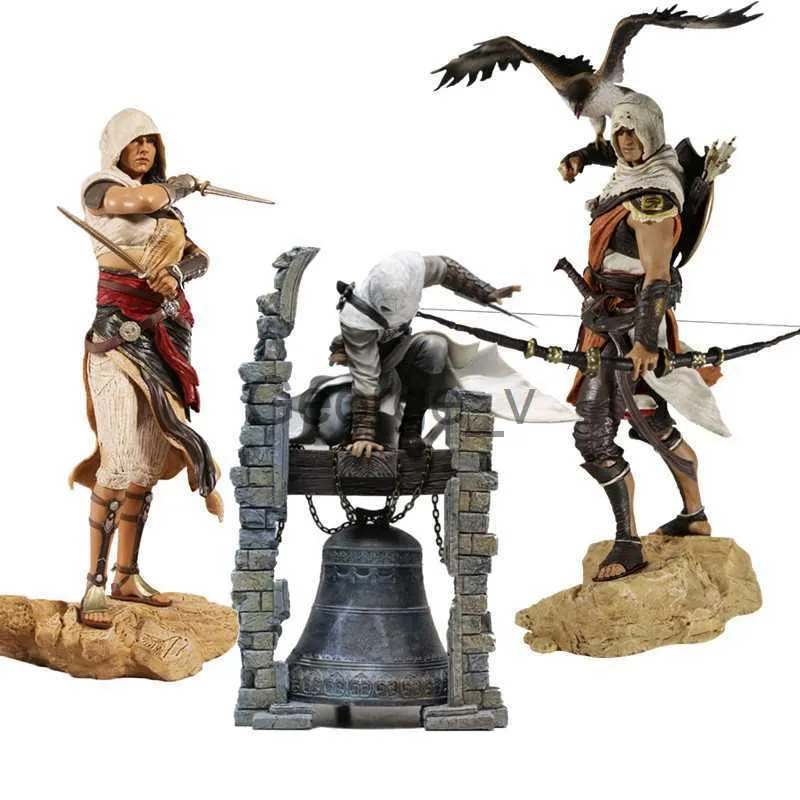 Minifig Assassins Creed Aya Bayek Figura de acción de alta calidad Estatua de PVC Modelo de personaje Juguetes Regalo 28 CM J230629