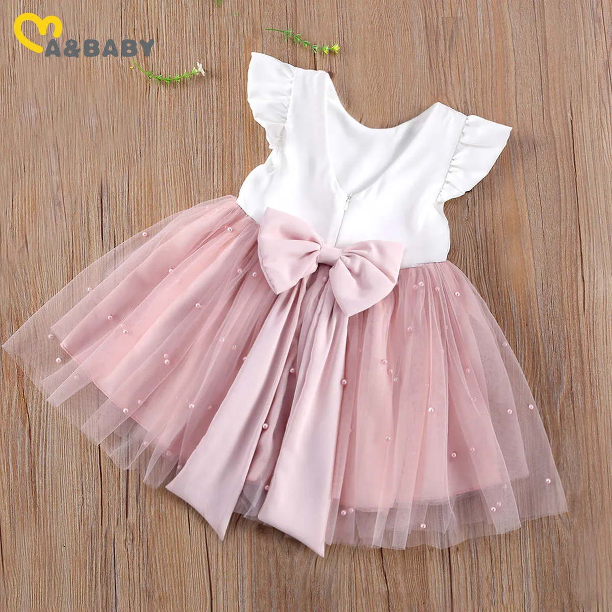 Sukienki dla dziewcząt MA Baby 6m5y Princess Toddler Kid Child Dress Pearl Tiul Party Wedding Birthday Day za 230628