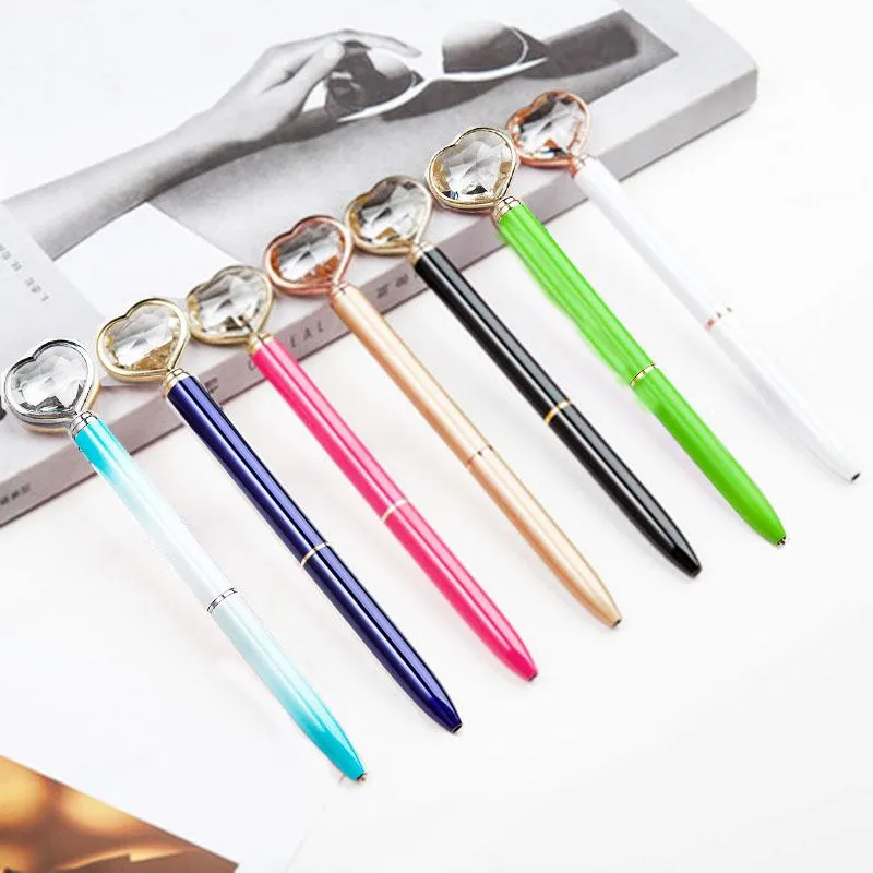 PENS 20 pezzi Creative BallPoint Pen Pen Amore Diamond METART SMART BLU BLU BLACH RETTRIZIONE DI RAGAZZO PEN BUSINESE UFFICIO