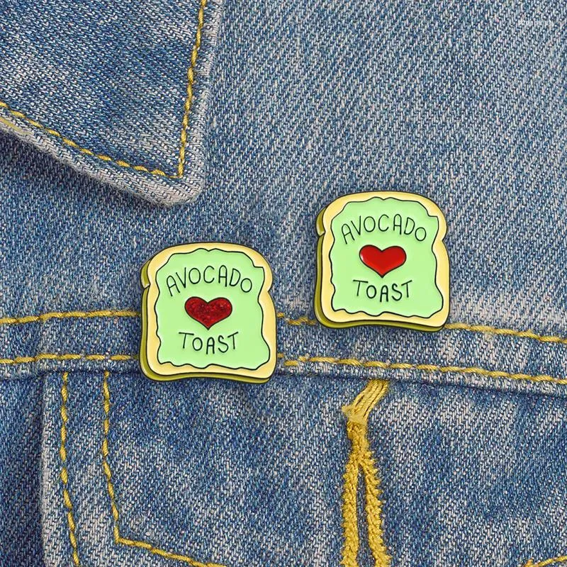 Broches Matcha Toast Gebak Liefde Emaille Mode Broche Cake Shop Chef Paar Sieraden Denim Kleding Rugzak Badge Gift